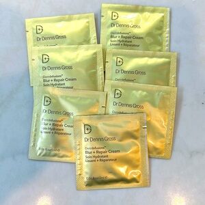 7 trial sizes of Dr Dennis Gross DermInfusions Blue + Repair Cream